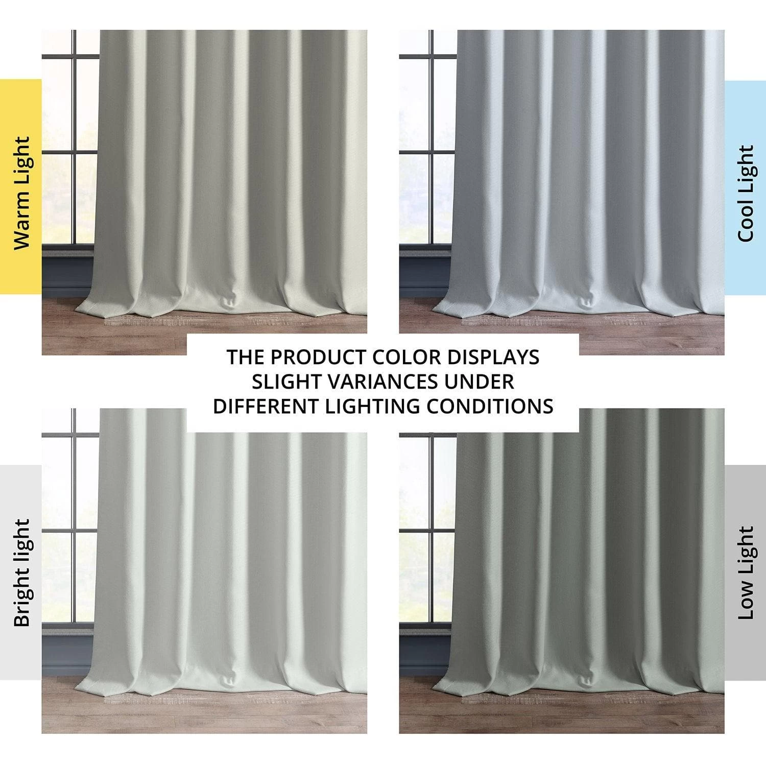 Oyster Textured Faux Linen Room Darkening Curtain 8 Oyster Textured Faux Linen Room Darkening Curtain - Image 6