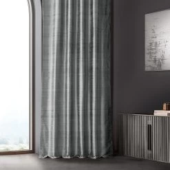 Mineral Grey Textured Dupioni Silk Curtain -Chic Curtains Shop 6 3482a119 3e88 4cf9 8160 9f36596ea196