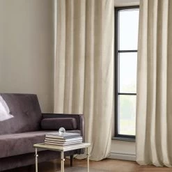 Angora Beige Signature Plush Velvet Hotel Blackout Curtain -Chic Curtains Shop 6 5618d552 f013 4ca3 959f f9c595d2aa74