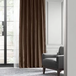 Copper Brown Faux Silk Taffeta Blackout Curtain -Chic Curtains Shop 6 5c2cf6f0 51af 4264 b303 72a52e0c1be9