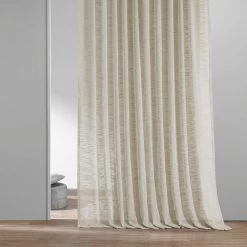 Natural Open Weave Linen Blend Sheer Curtain -Chic Curtains Shop 6 6a2b7804 e82b 494a b19d 047b8347ba97