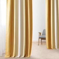 Parallel Gold Printed Faux Linen Room Darkening Curtain 12 Parallel Gold Printed Faux Linen Room Darkening Curtain -Chic Curtains Shop 6 867b8138 6a89 4f14 bbed d76360330822