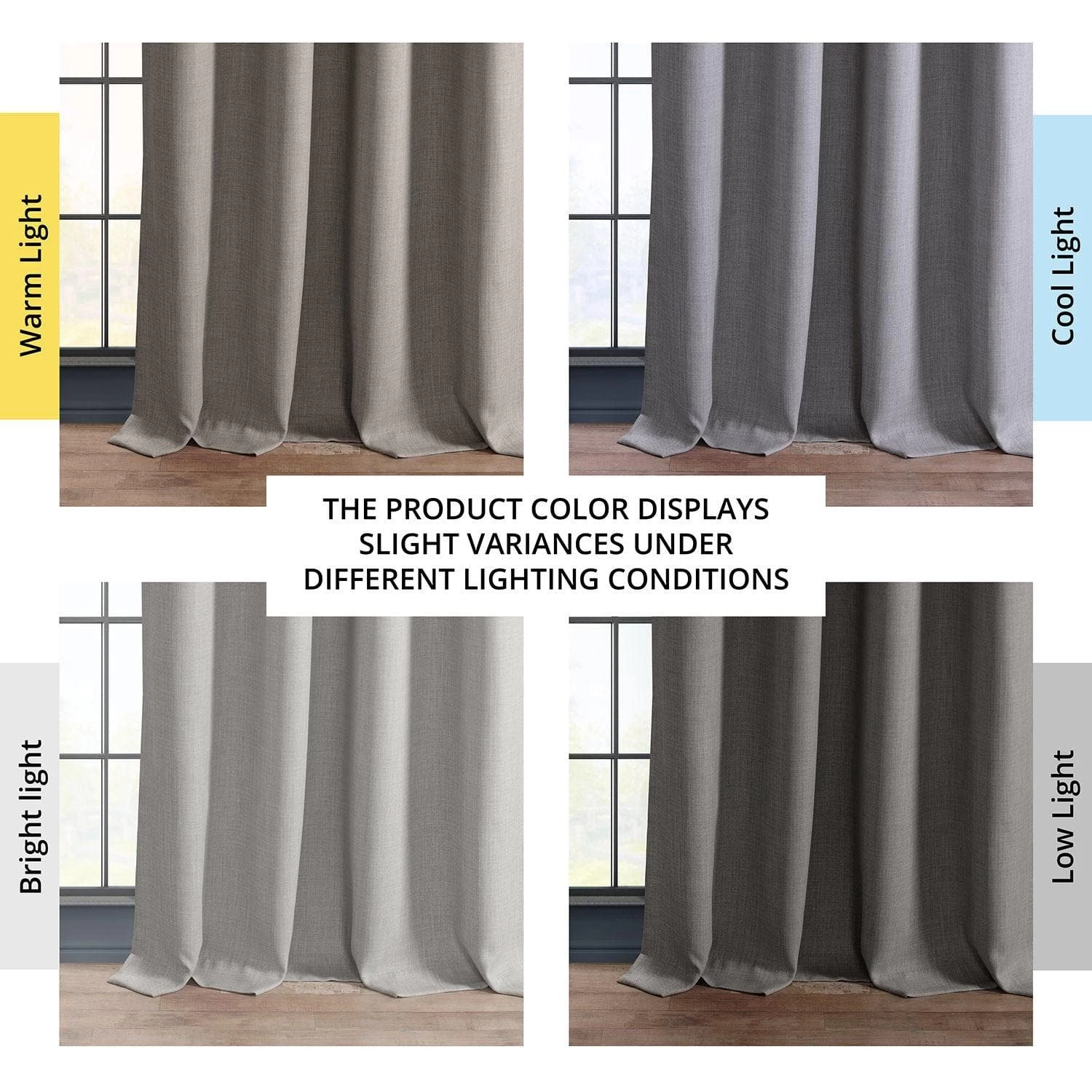 Clay Grommet Textured Faux Linen Room Darkening Curtain 8 Clay Grommet Textured Faux Linen Room Darkening Curtain - Image 6