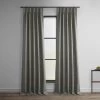 Blazer Grey French Pleat Textured Faux Linen Room Darkening Curtain 1 Blazer Grey French Pleat Textured Faux Linen Room Darkening Curtain -Chic Curtains Shop 83A