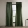Tuscany Green French Pleat Textured Faux Linen Room Darkening Curtain 1 Tuscany Green French Pleat Textured Faux Linen Room Darkening Curtain -Chic Curtains Shop 85A