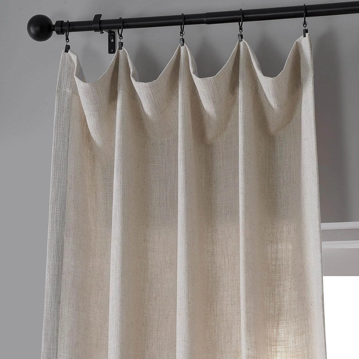 Mod Beige Belga Faux Linen Curtain 4 Mod Beige Belga Faux Linen Curtain - Image 2