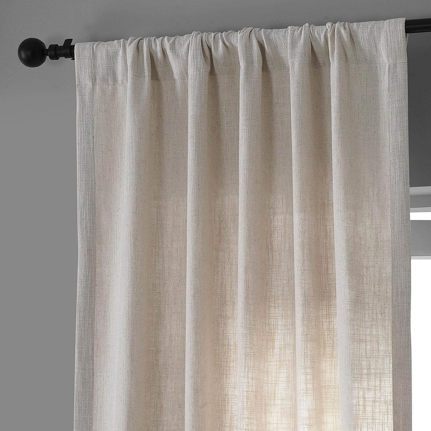 Mod Beige Belga Faux Linen Curtain 5 Mod Beige Belga Faux Linen Curtain - Image 3
