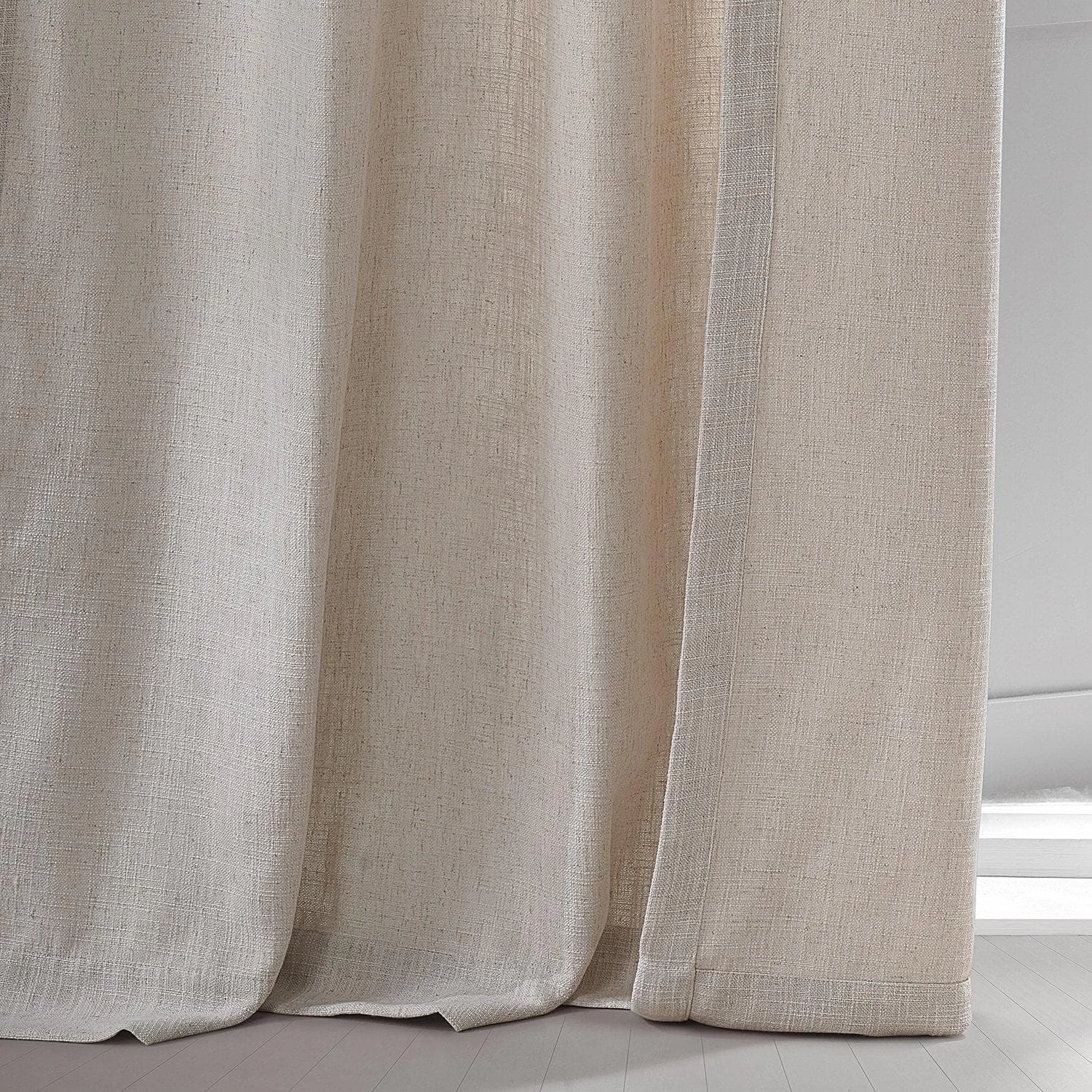 Mod Beige Belga Faux Linen Curtain 6 Mod Beige Belga Faux Linen Curtain - Image 4