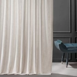 Coconut Cream Belga Faux Linen Curtain -Chic Curtains Shop BFLN 2056 66729 1
