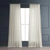 Light Ivory French Pleat Barcelona Linen Curtain -Chic Curtains Shop BLNP 230401 FP front view