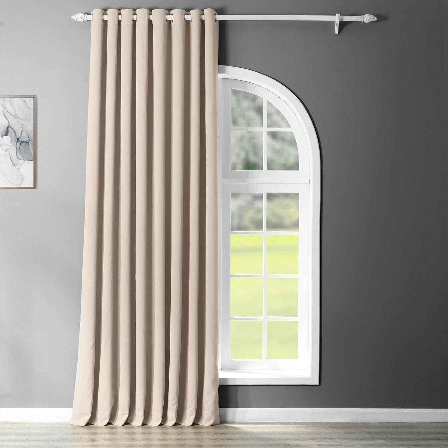 Eggnog Extra Wide Grommet Room Darkening Curtain 3 Eggnog Extra Wide Grommet Room Darkening Curtain