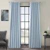 Frosted Blue Room Darkening Curtain -Chic Curtains Shop BOCH 134308 front view