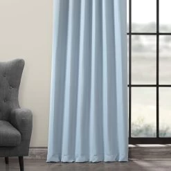Frosted Blue Room Darkening Curtain -Chic Curtains Shop BOCH 134308 35645 3
