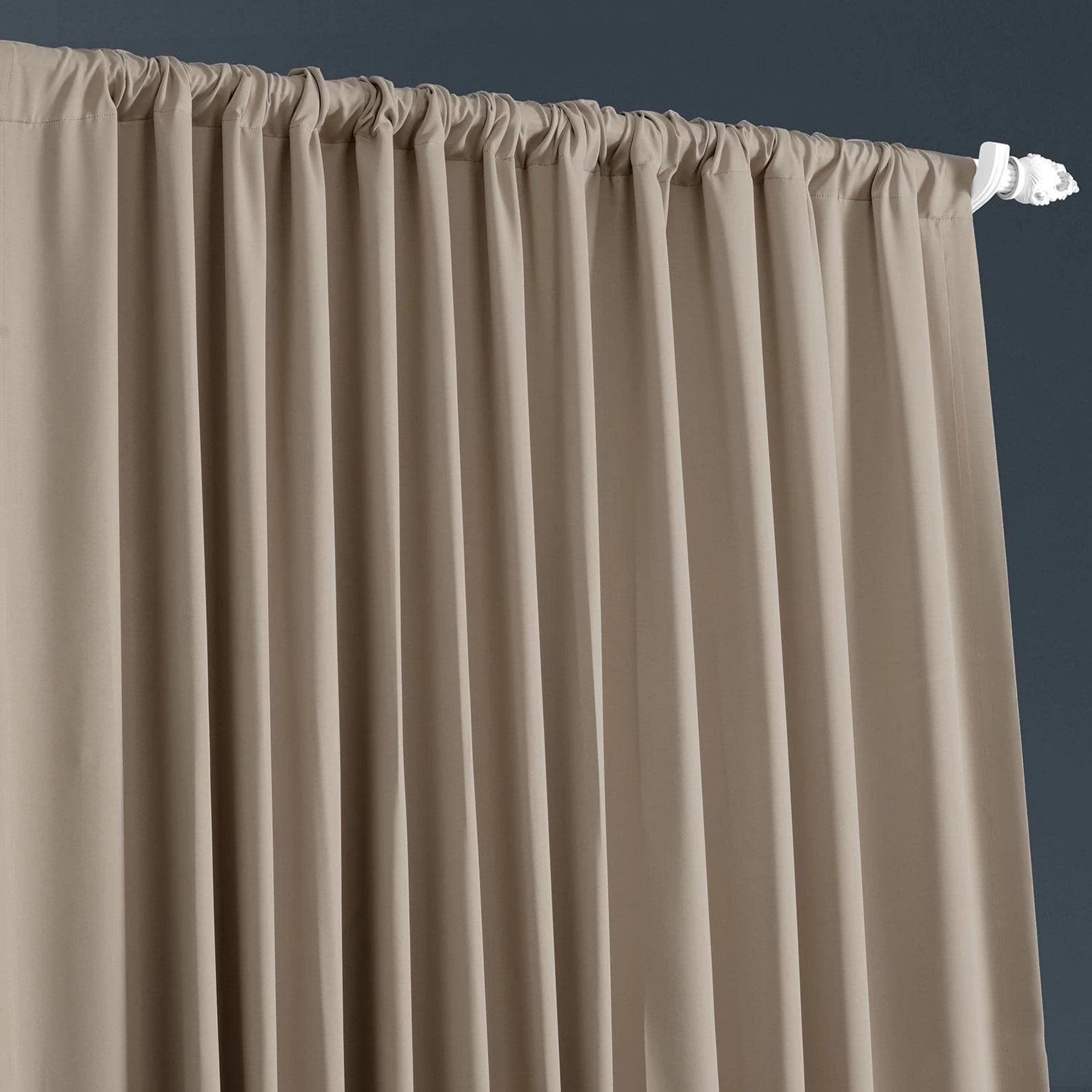 Classic Taupe Extra Wide Room Darkening Curtain 5 Classic Taupe Extra Wide Room Darkening Curtain - Image 3