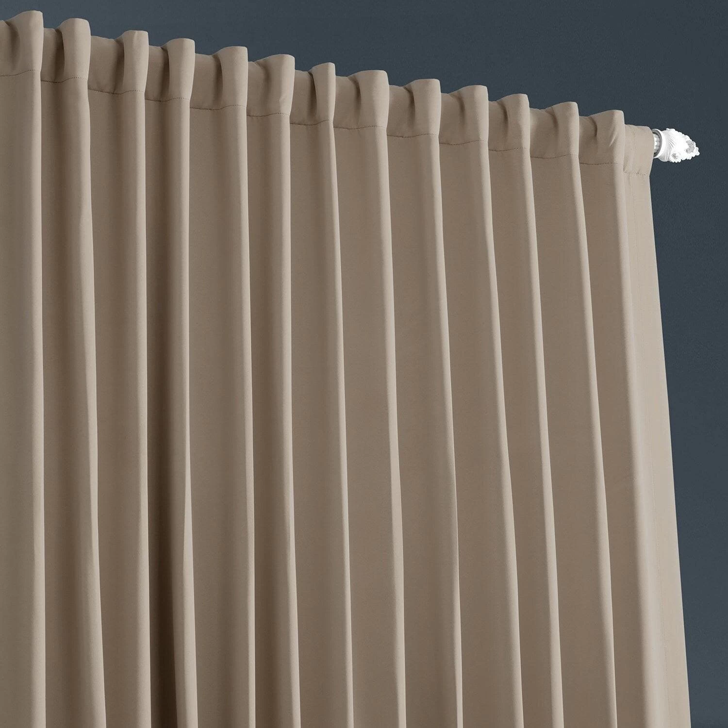 Classic Taupe Extra Wide Room Darkening Curtain 4 Classic Taupe Extra Wide Room Darkening Curtain - Image 2