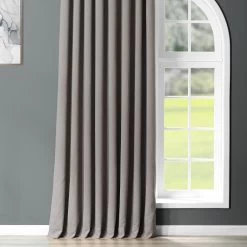 Neutral Grey Extra Wide Grommet Room Darkening Curtain -Chic Curtains Shop BOCH 174402 GRDW 23454 3