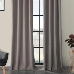 Neutral Grey Grommet Room Darkening Curtain -Chic Curtains Shop BOCH 174402 GR 15139 3