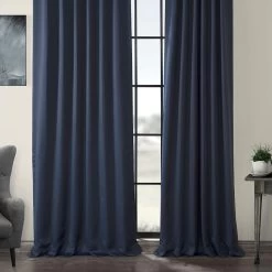 Nocturne Blue Room Darkening Curtain -Chic Curtains Shop BOCH 194033 front view b