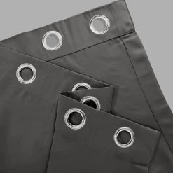 Anthracite Grey Extra Wide Grommet Room Darkening Curtain -Chic Curtains Shop BOCH 201403 GRDW 23458 2