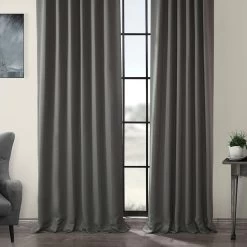 Anthracite Grey Room Darkening Curtain 13 Anthracite Grey Room Darkening Curtain -Chic Curtains Shop BOCH 201403 front view b