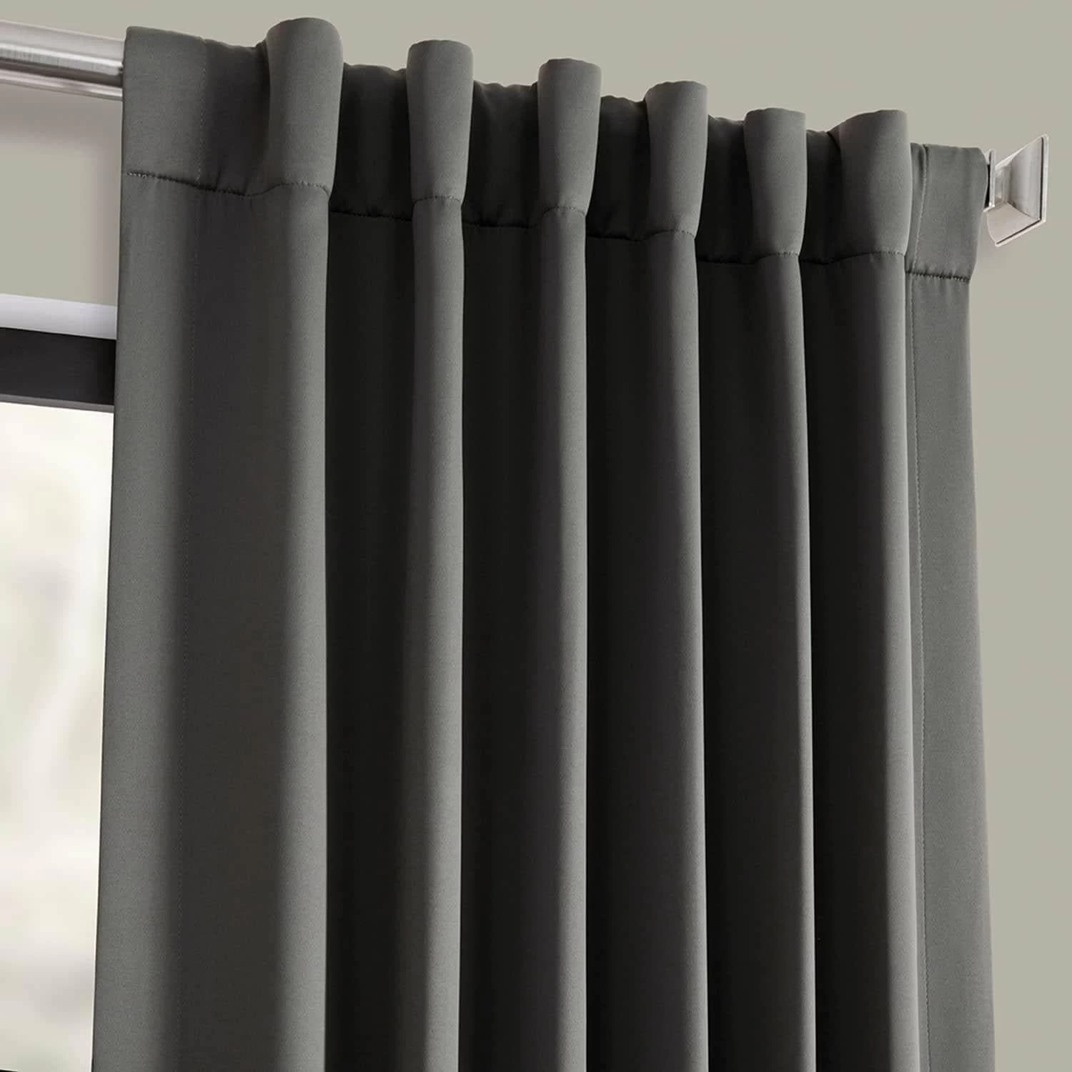 Anthracite Grey Room Darkening Curtain 4 Anthracite Grey Room Darkening Curtain - Image 2