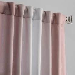 Parallel Pink Printed Faux Linen Room Darkening Curtain -Chic Curtains Shop BOCH DLN191E 53682 4
