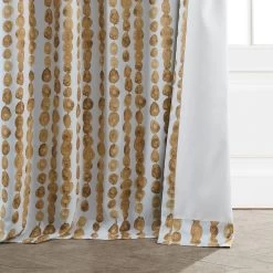 Gumdrop Honey Gold Room Darkening Curtain -Chic Curtains Shop BOCH HKC210610B lining view