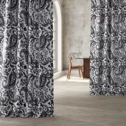 Zora Black Room Darkening Curtain -Chic Curtains Shop BOCH HKC210611 83598