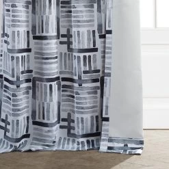 Hashtag Basic Black Room Darkening Curtain -Chic Curtains Shop BOCH HKC21064A lining view