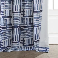 Hashtag Basic Blue Room Darkening Curtain 12 Hashtag Basic Blue Room Darkening Curtain -Chic Curtains Shop BOCH HKC21064B lining view