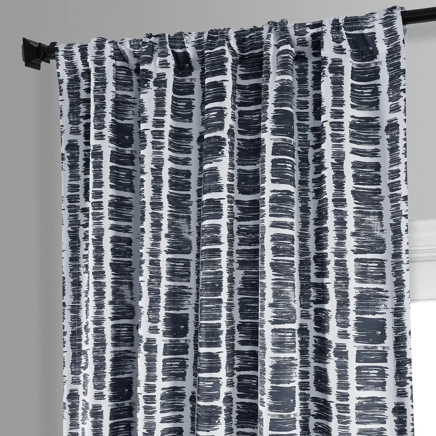 Matchstick Charcoal Black Room Darkening Curtain 6 Matchstick Charcoal Black Room Darkening Curtain - Image 4