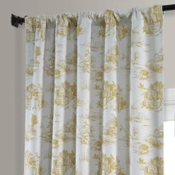 Conte Raw Sienna Room Darkening Curtain -Chic Curtains Shop BOCH HKC21068 83594 3