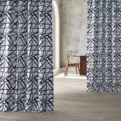 Gridlock Black Steel Room Darkening Curtain 11 Gridlock Black Steel Room Darkening Curtain -Chic Curtains Shop BOCH HKC21069 83595