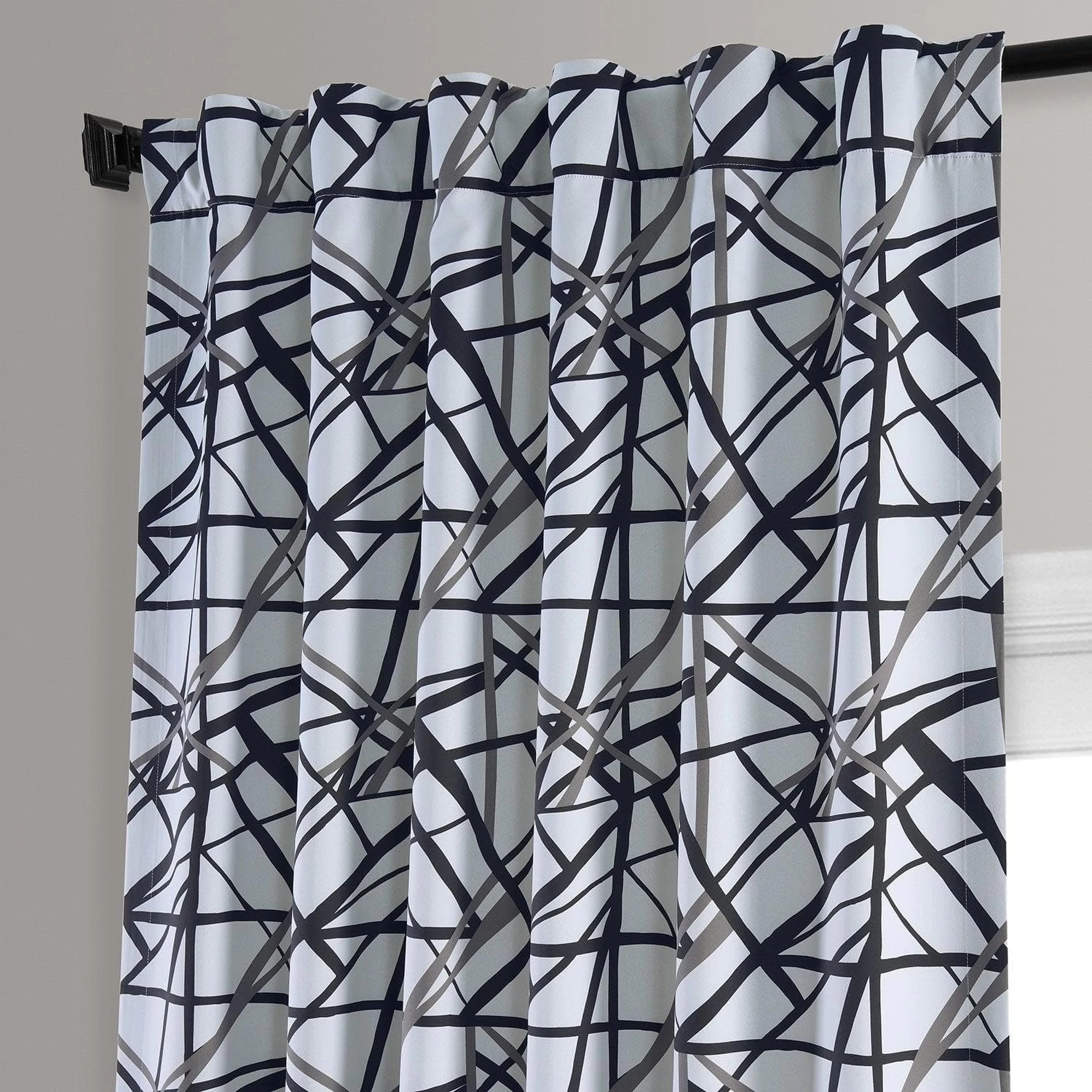 Gridlock Black Steel Room Darkening Curtain 5 Gridlock Black Steel Room Darkening Curtain - Image 3