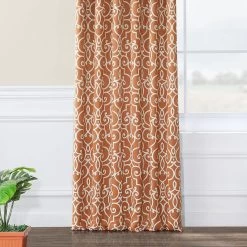 Nouveau Rust Room Darkening Curtain -Chic Curtains Shop BOCH KC104A 35066 3
