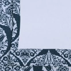 Woodcut Navy Room Darkening Curtain -Chic Curtains Shop BOCH KC108A 41625 5