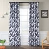 Hibiscus Blue Room Darkening Curtain -Chic Curtains Shop BOCH KC113 41633