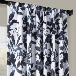 Hibiscus Blue Room Darkening Curtain 11 Hibiscus Blue Room Darkening Curtain -Chic Curtains Shop BOCH KC113 41633 1
