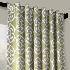 Secret Garden Leaf Green Room Darkening Curtain -Chic Curtains Shop BOCH KC160710 36737 2