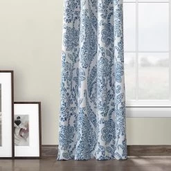 Tea Time China Blue Grommet Room Darkening Curtain -Chic Curtains Shop BOCH KC16072 GR 56343 2