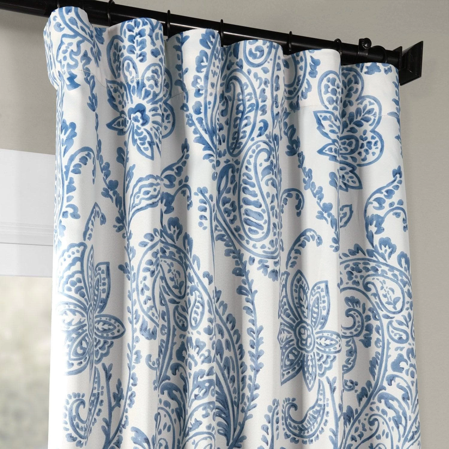 Tea Time China Blue Room Darkening Curtain 4 Tea Time China Blue Room Darkening Curtain - Image 2