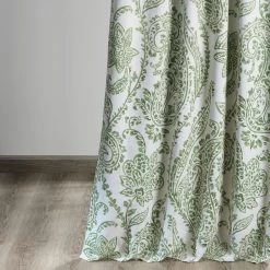 Tea Time Green Room Darkening Curtain -Chic Curtains Shop BOCH KC16072B 47623 3