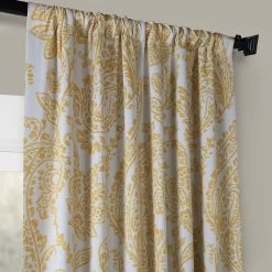 Tea Time Yellow Room Darkening Curtain -Chic Curtains Shop BOCH KC16072C 47624 1