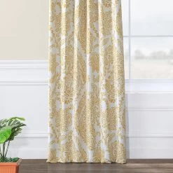Tea Time Yellow Room Darkening Curtain -Chic Curtains Shop BOCH KC16072C 47624 3