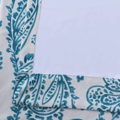 Tea Time Teal Room Darkening Curtain -Chic Curtains Shop BOCH KC16072E 49490 4