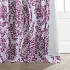 Tea Time Cranberry Room Darkening Curtain 12 Tea Time Cranberry Room Darkening Curtain -Chic Curtains Shop BOCH KC16072F lining view