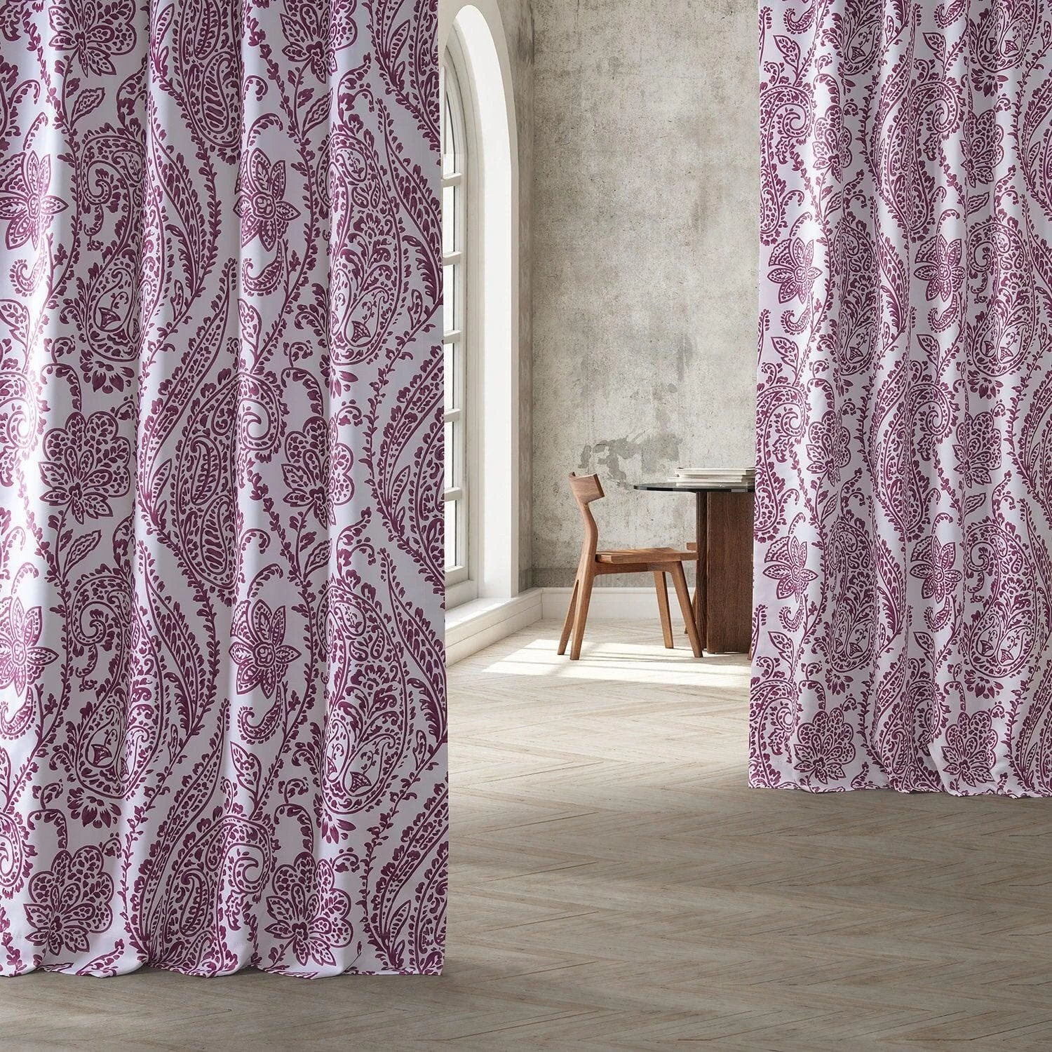 Tea Time Cranberry Room Darkening Curtain 8 Tea Time Cranberry Room Darkening Curtain - Image 6