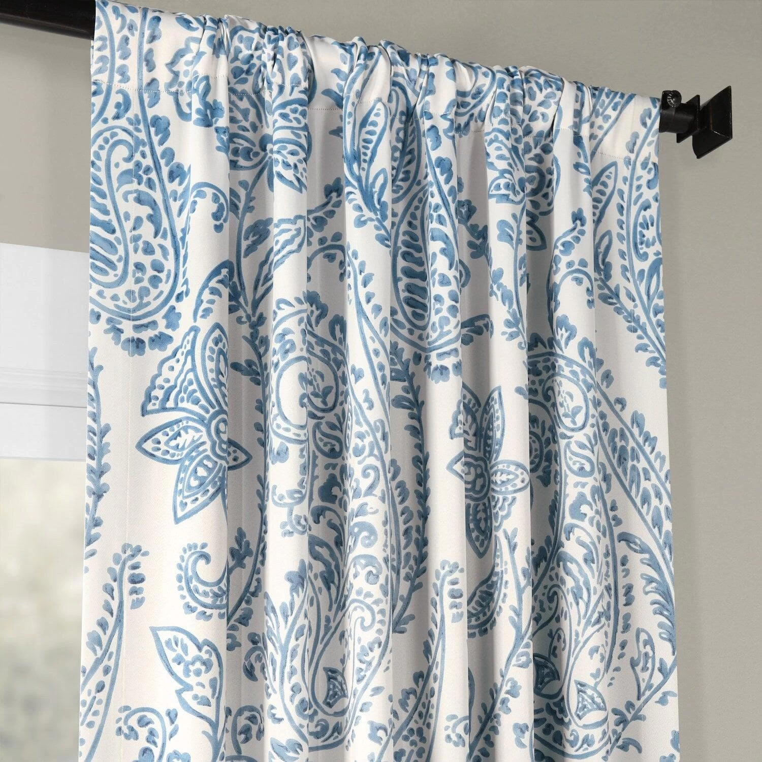 Tea Time China Blue Room Darkening Curtain 6 Tea Time China Blue Room Darkening Curtain - Image 4