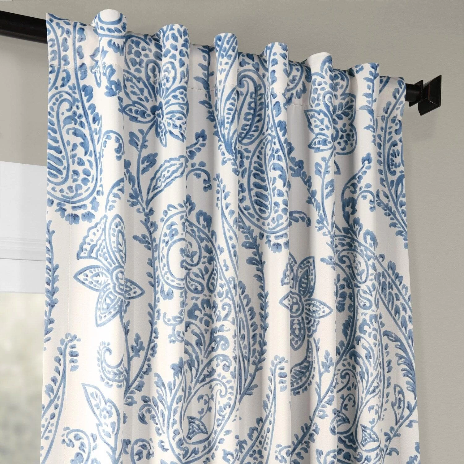 Tea Time China Blue Room Darkening Curtain 5 Tea Time China Blue Room Darkening Curtain - Image 3