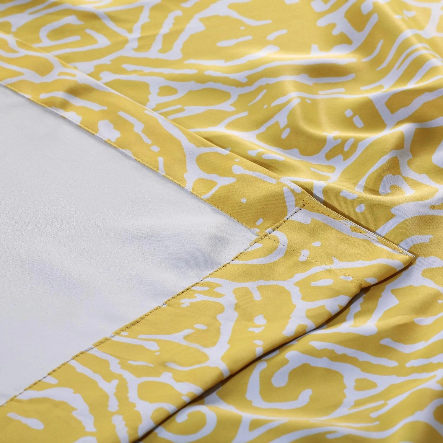 Abstract Misted Yellow Room Darkening Curtain 6 Abstract Misted Yellow Room Darkening Curtain - Image 4